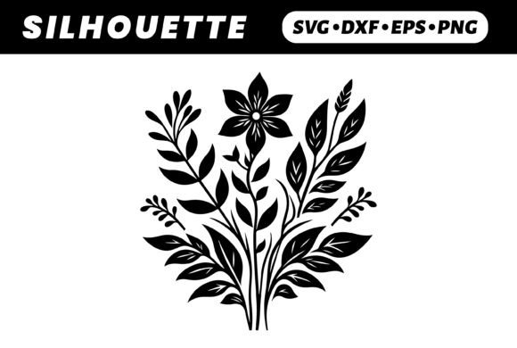 Black Floral Bouquet, White Background Review