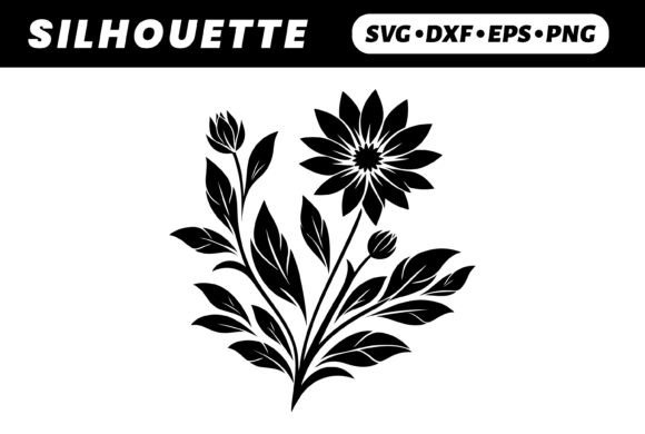 Black Floral Silhouette White BG Review