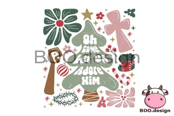 Boho Floral Christmas Png, Xmas Png Review
