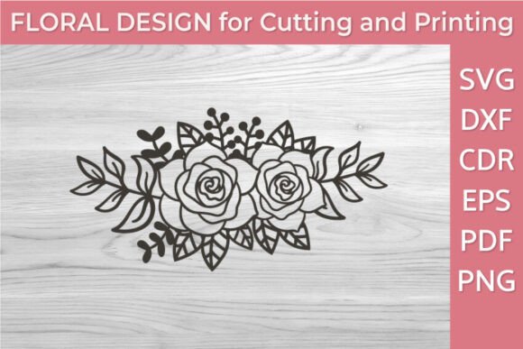 Delicate Rose Outline Decoration SVG Review