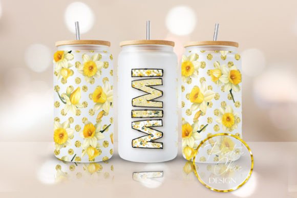 Floral Mimi 16oz Glass Can Wrap PNG Review