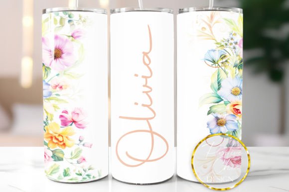 Floral Personalized Tumbler Wrap Design Review