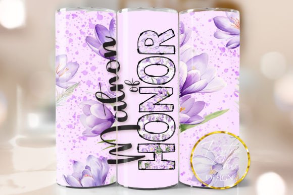 Matron of Honor Floral Tumbler Wrap PNG Review