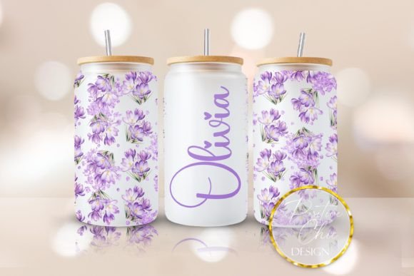 Personalized Floral Libbey Can Wrap PNG Review