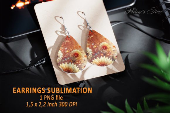 Retro Floral Teardrop Earring Sublimate Review